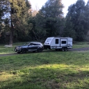 Pulling into Parkers Resort in Guerneville California.