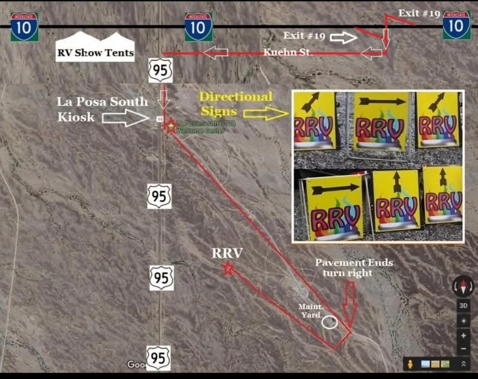 The Rainbow RV Quartzsite Rally Directions for the New Year 2025 Rally is posted. Please check-in at the LA POSA SOUTH KIOSK $40 for two week stay CASH ONLY will be accepted by the BLM Officials