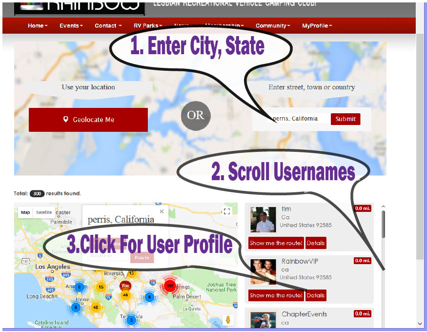 How to find users in your area