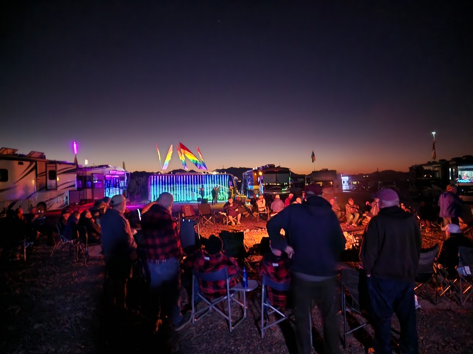 Quartzsite Arizona Rally kicks off as 80 rigs from around the country gather to celebrate life and togetherness in the most colorful way.