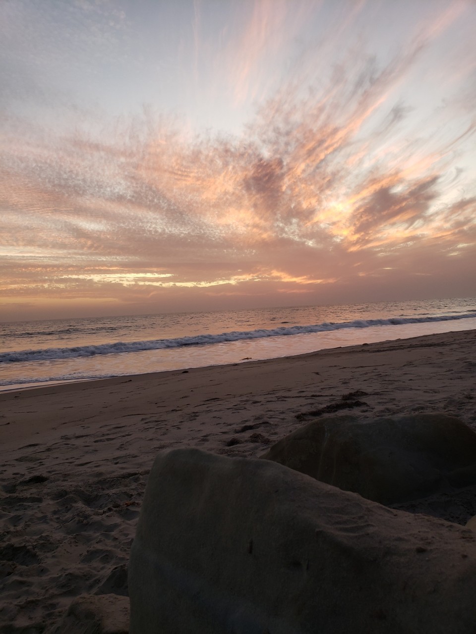 Tonight's sunset while camping along the Ventura California Coast line on Rincon Parkway 