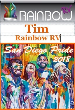 The California Chapter of Rainbow RV is ready to unveil this year's name tag design for the San Diego Pride Rally. This year's inspiration comes from the diverse group of creative people who attend the festival. We come together as "1" to celebrate our colorful diversity on a weekend of festivities held in beautiful San Diego's Hillcrest Community at Balboa Park. Come along and help us Celebrate!