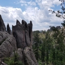 South Dakota rock formations in Custer State Park o the Black Hills.