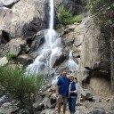 Russ and his Mom, Barbara, at falls in King's Canyon NP valley.