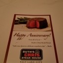 Our 21st anniversary celebration at Ruth's Chris in Salt Lake City